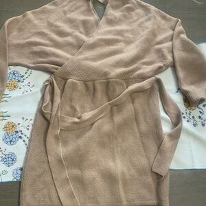Cozy Tan Wrap Cardigan